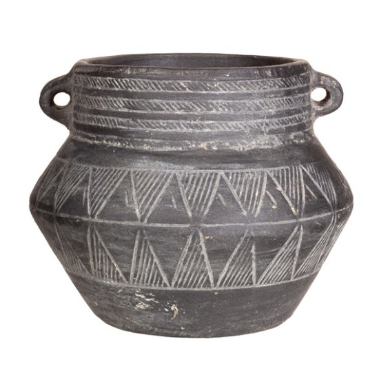 Aztec Ola Vase Grey 24cm Flower Vases